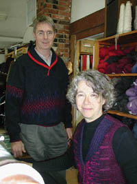 Jan de Graaf and Hilda de Weever in the studio in Aylesford, Nova Scotia