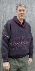 man's or woman's pullover sweater in handwoven wool