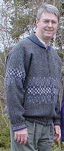 mens zip front jacket in 100% wool