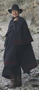long handwoven wool wrap for ladies